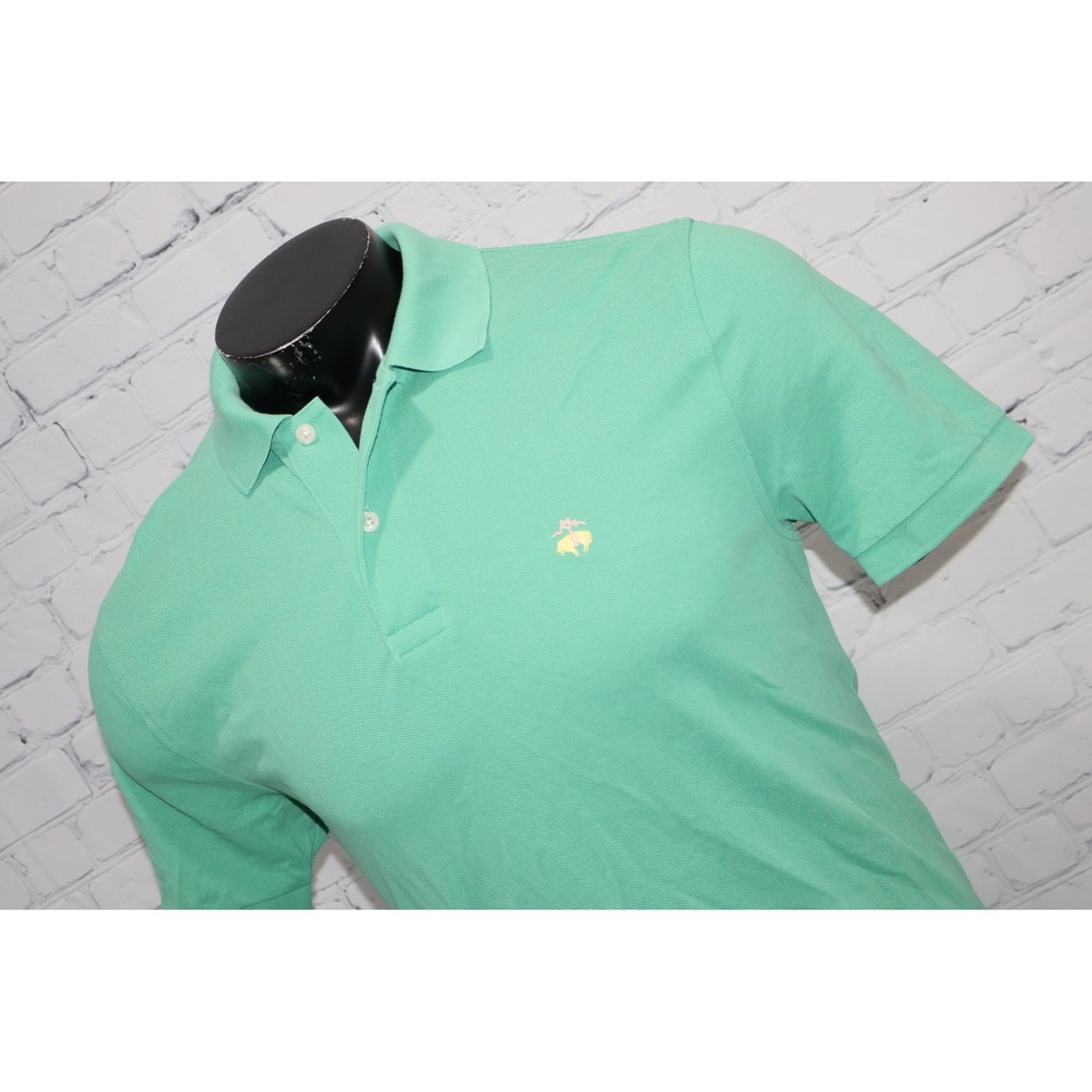 Brooks Brothers Performance Golf Polo Men Small Green Original Fit Supima Cotton